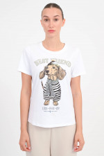 T-Shirt DOGGY in Weiß
