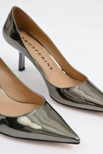 Kitten-Heel in Silbermetallic