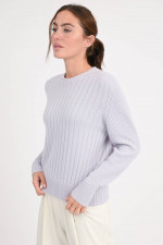 Strickpullover aus reinem Cashmere in Fliedergrau