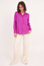 Leinenbluse in Radiant Orchid