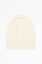 Mütze aus Cashmere in Creme