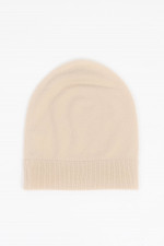 Mütze aus Cashmere in Vanille