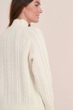 Zopfstrick Pullover in Natur