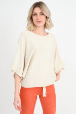 Oversize Strickpullover in Natur