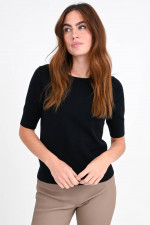 Shirt aus organic Cashmere in Schwarz