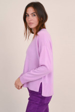 Cashmere Strickpullover in Flieder