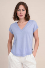 V-Neck Pullunder aus Cashmere in Hellblau