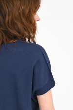 Kurzarm-Pullover in Navy