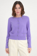 Cashmere-Jacke in Violett
