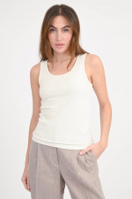 Ripp-Tanktop in Creme