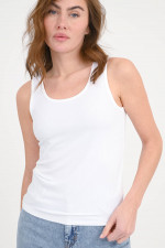 Ripp-Tanktop in Weiß
