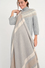 Cashmere-Schal in Grau
