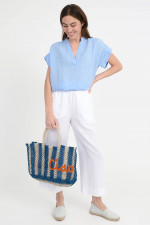 Leinen-Culotte in Optic White