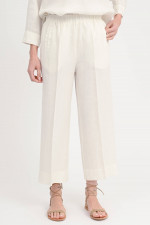 Leinen-Culotte in Ivory