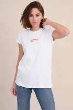 T-Shirt aus Baumwolle in Weiß