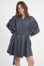 Mini Kleid BALLOON in Anthrazit