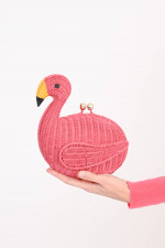 Flamingo-Clutch JUSTIN in Rosa