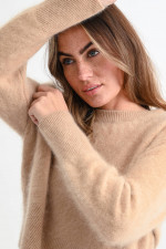 Cropped Cashmere-Pullover NORA in Camel