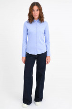 Jersey Bluse in Hellblau