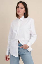 Oversize Hemdbluse in Weiß