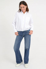 Bluse mit Gummibund in Weiß