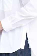 Bluse mit verdeckter Knopfleiste in Weiß