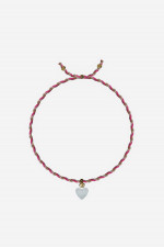 Armband mit HERZ-PERLE in Pink/Gold