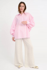Gestreifte Bluse ANTONIA in Rosa/Orange