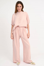 Hose JOSY aus Leinen in Blush