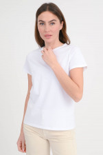 Weiches Kurzarm T-Shirt in Weiß