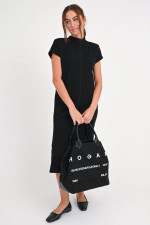 Midikleid in O-Form in Schwarz