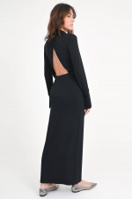 Jerseykleid NIAS mit offenem Rücken in Schwarz
