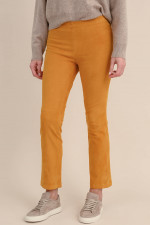 Velourslederhose JP-TWENTY in Ockergelb