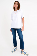 T-Shirt mit Herz-Print in Weiß