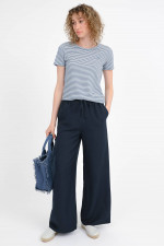 Hose aus Leinen-Mix in Navy