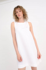 Kleid in A-Linien-Form in Bianco