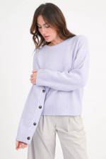 Pullover mit Knopfdetails am Arm in Flieder
