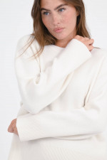 Pullover aus Woll-Cashmere-Mix in Natur