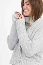 Cashmix Cardigan in Hellgrau