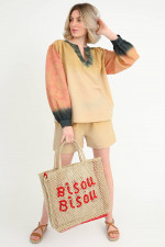 Shopper BISOU BISOU in Natur/Rot