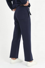 Sweatpants mit weitem Bein in Navy