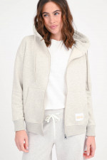 Sweatshirt-Jacke BE HAPPY in Grau