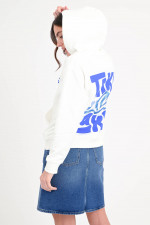 Hoodie TAKE ME TO THE LAKE in Creme/Blau