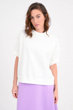 Kurzarm-Sweatshirt in Creme