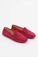 Loafer aus Veloursleder in Pink
