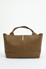 Handtasche L aus Glattleder in Lenticchia 