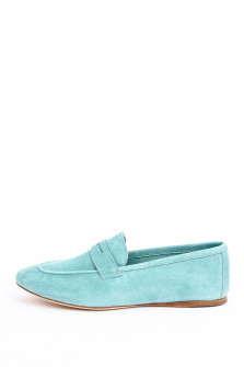 Loafer aus Veloursleder in Mint