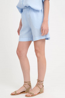 Leinenshorts SIRIO in Hellblau