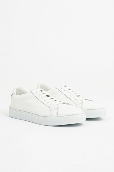 Leder-Sneaker in Weiß