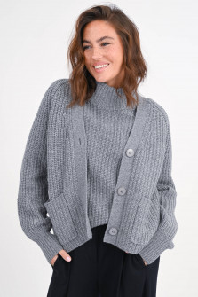 Strickweste aus Woll-Cashmere-Mix in Grau